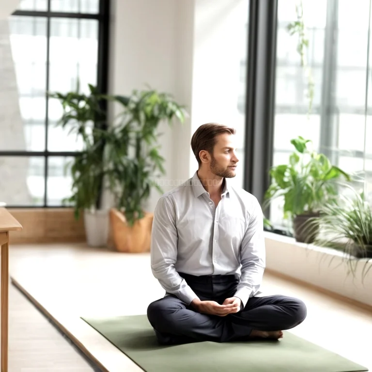 Vodja meditira v naravi